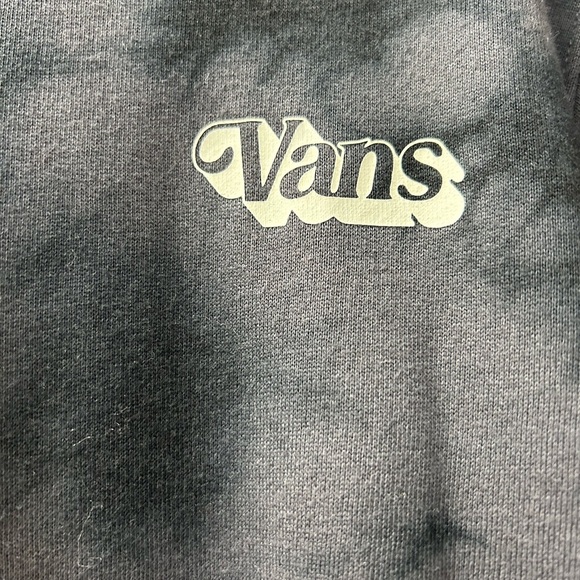 Vans/ MWT/  "Off the Wall" tie-dye hoodie/ size M/ blk n grey - Picture 4 of 13
